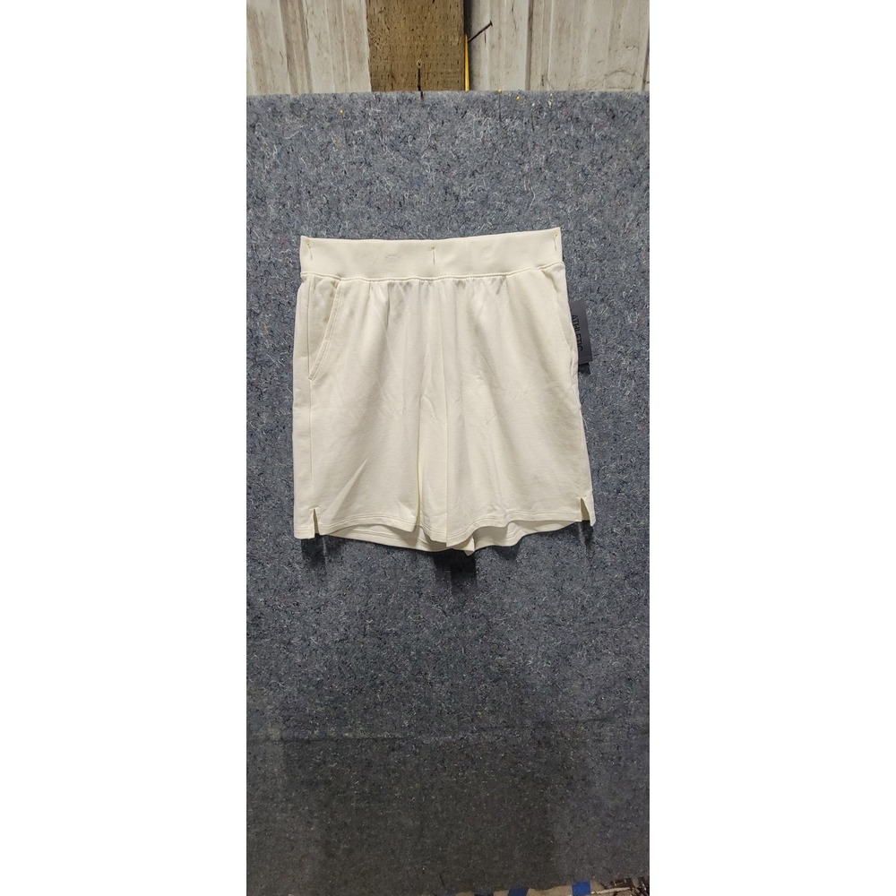 Athletic Works Women's 7" Bermuda Shorts New Ivory White Size L (12-14) NWT